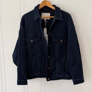Anthropologie Pilcro Dark Blue Denim (Sweatshirt) Jacket